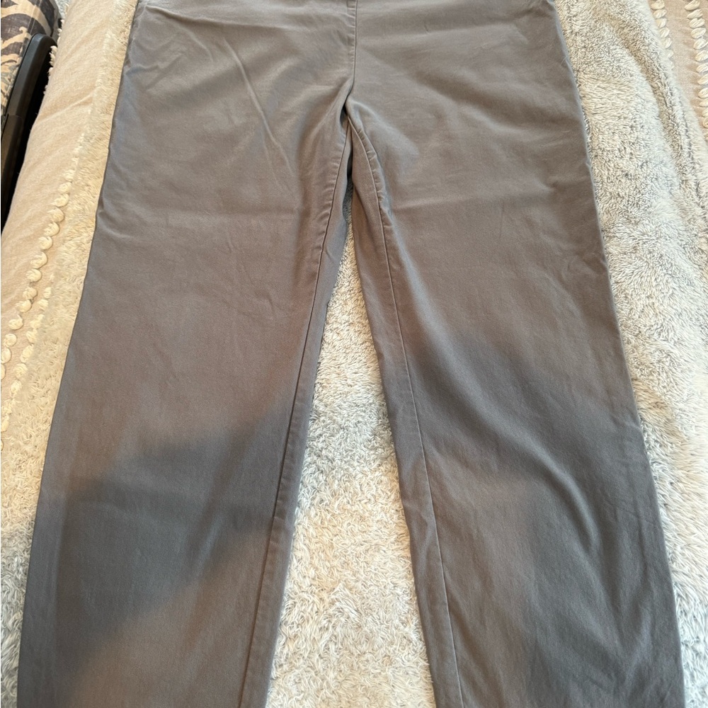 Ellen Tracy Gray Straight Leg Pants